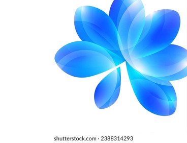 Viele transparente einzelne Blätter auf weißem Hintergrund. Vektorgrafik
