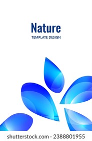 Many transparent isolated petals on a white background. Vector illustration
