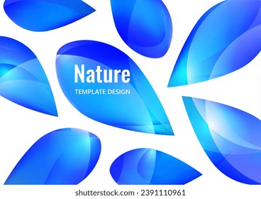 Many transparent isolated petals on a white background. Vector illustration