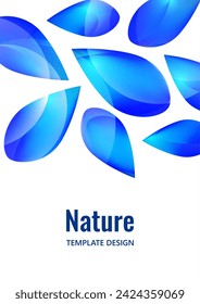 Many transparent isolated petals on a white background. Vector illustration