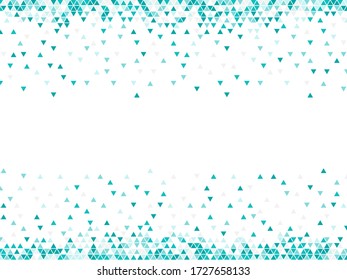 Many triangles fade, burst, on a white background. Vector illustration.