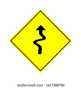 many turns. first turn to the left