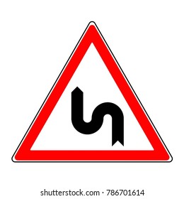 Many turns. Warning signs.