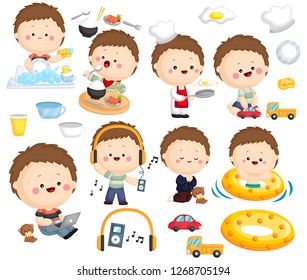 many type of activity in a single image
