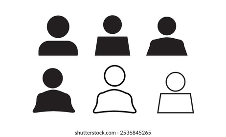Muitos tipos de Avatars vetor ilustração ícone de design