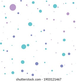 Many vector multicolored circles randomly located on a plane, suitable for the background of children's cards, banners, and websites