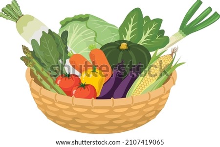 Many vegetables in the basket