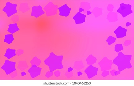 Many Violet Stars of Different Color Tone and Size on Violet Gradient Background