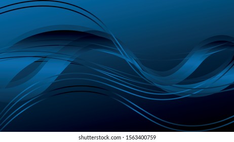 Many waves and blue background, multimedia background