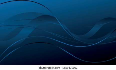 Many waves and blue background, multimedia background