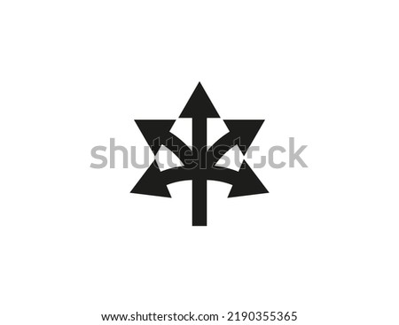 Many ways arrow. Vector illustration.
