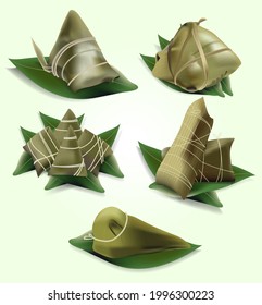 Many ways to wrap Zongzi.