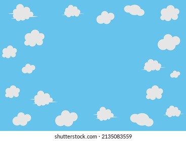 muchas nubes blancas sobre un fondo azul