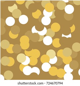 Many White, Yellow and Brown Bubbles on Brown Background