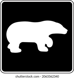 many wild animals pass by, bear sign vektor witht black color