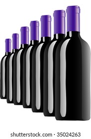 many wine bottles