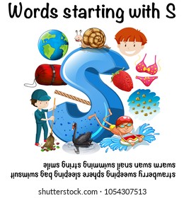 Many words starting with S illustration