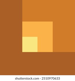 muitos forma quadrada monocromática amarela sobre fundo branco. figura geométrica poligonal. 