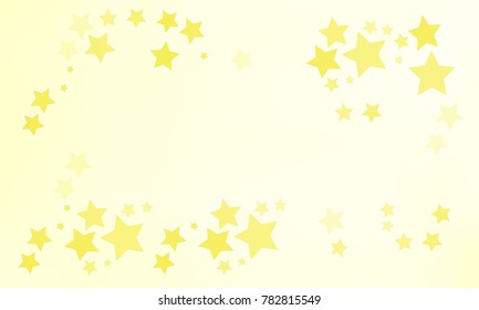 Many Yellow Stars of Different Color Tone and Size on Light Yellow Stylish Background