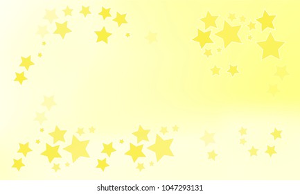 Many Yelow Stars of Different Opacity and Size on Yellow Gradient Background