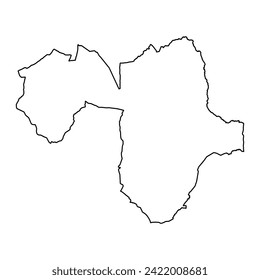 Manyara Region map, administrative division of Tanzania. Vector illustration.