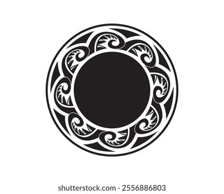 maori circle tattoo design. Aboriginal samoan. Vector