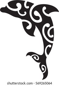 Maori dolphin. Idea for tattoo