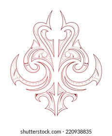 Maori ethnic body art