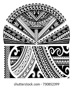 Maori ethnic style sleeve tattoo ornament