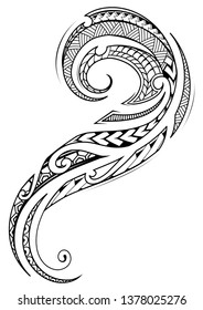 Maori ethnic style tribal tattoo design