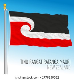 Maori Flag, New Zealand, Vector Illustration