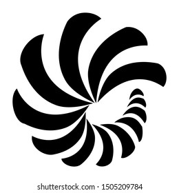 Maori Koru Nautilus Spiral Logo Black Stock Vector (Royalty Free ...