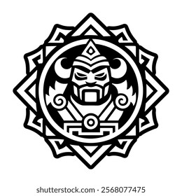 Maori legend icon in glyph style