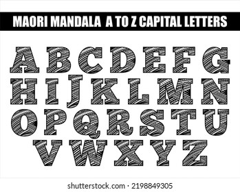 MAORI MANDALA A TO Z CAPITAL LETTERS