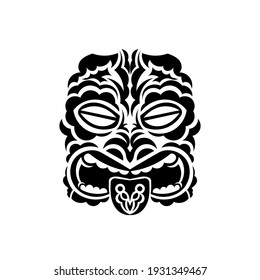 Maori Pattern Face Samoan Style Mask Stock Vector (Royalty Free ...