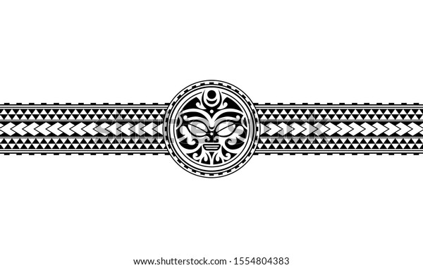 Maori Polynesian Tattoo Border Tribal Sleeve Stock Vector Royalty Free