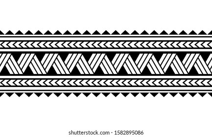 Maori Polynesian Tattoo Bracelet Tribal Sleeve Stock Vector (Royalty ...