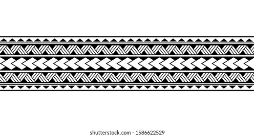 Maori Polynesian Tattoo Bracelet Tribal Sleeve Stock Vector (Royalty Free)  1586622529 | Shutterstock