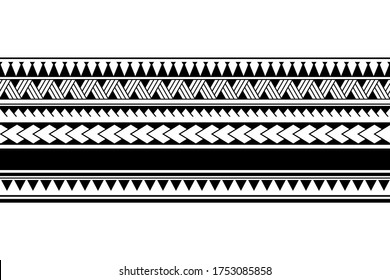 Maori Polynesian Tattoo Bracelet Tribal Sleeve Stock Vector (Royalty ...