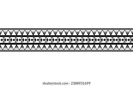 Clipart Black And White Borders Or Band Tattoo Designs - Royalty Free Vector  Illustration by Arena Creative #1115023