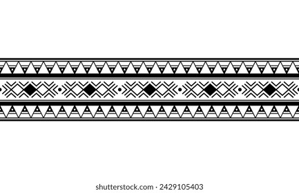 Polynesian Band Tattoo Vector Stencil Samoan Stock Vector (Royalty Free)  1628294542 | Shutterstock