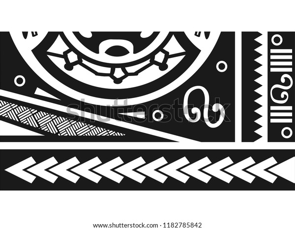 Maori Polynesian Tattoo Style Ornament Ready Stock Vector (royalty Free 