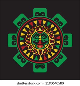 Maori Reggae Sun - Ornament Vector