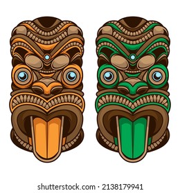 maori statue vector, vector EPS 10