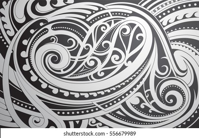 Maori style ethnic ornament as backdrop theme