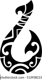 Maori style hook for tattoo