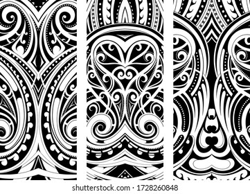 Maori style ornament set. Can be used as web design theme