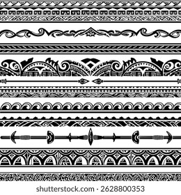 Vetor de ornamento de tatuagem de estilo maori
