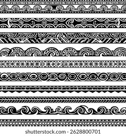 Vetor de ornamento de tatuagem de estilo maori