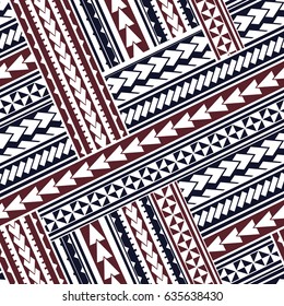 Maori style tribal design. Seamless backdrop ornament